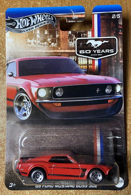 2024 Hot Wheels Silver Series #2 69 Ford Mustang Boss 302 RED