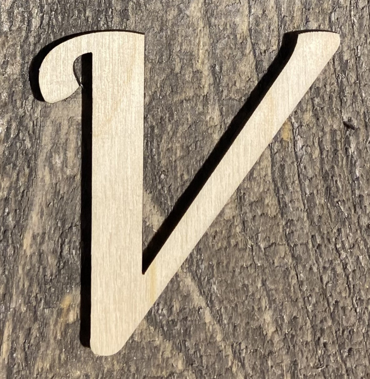 Unfinished 1/8" Plywood Letter - 2" Tall - A-Z - Font #03