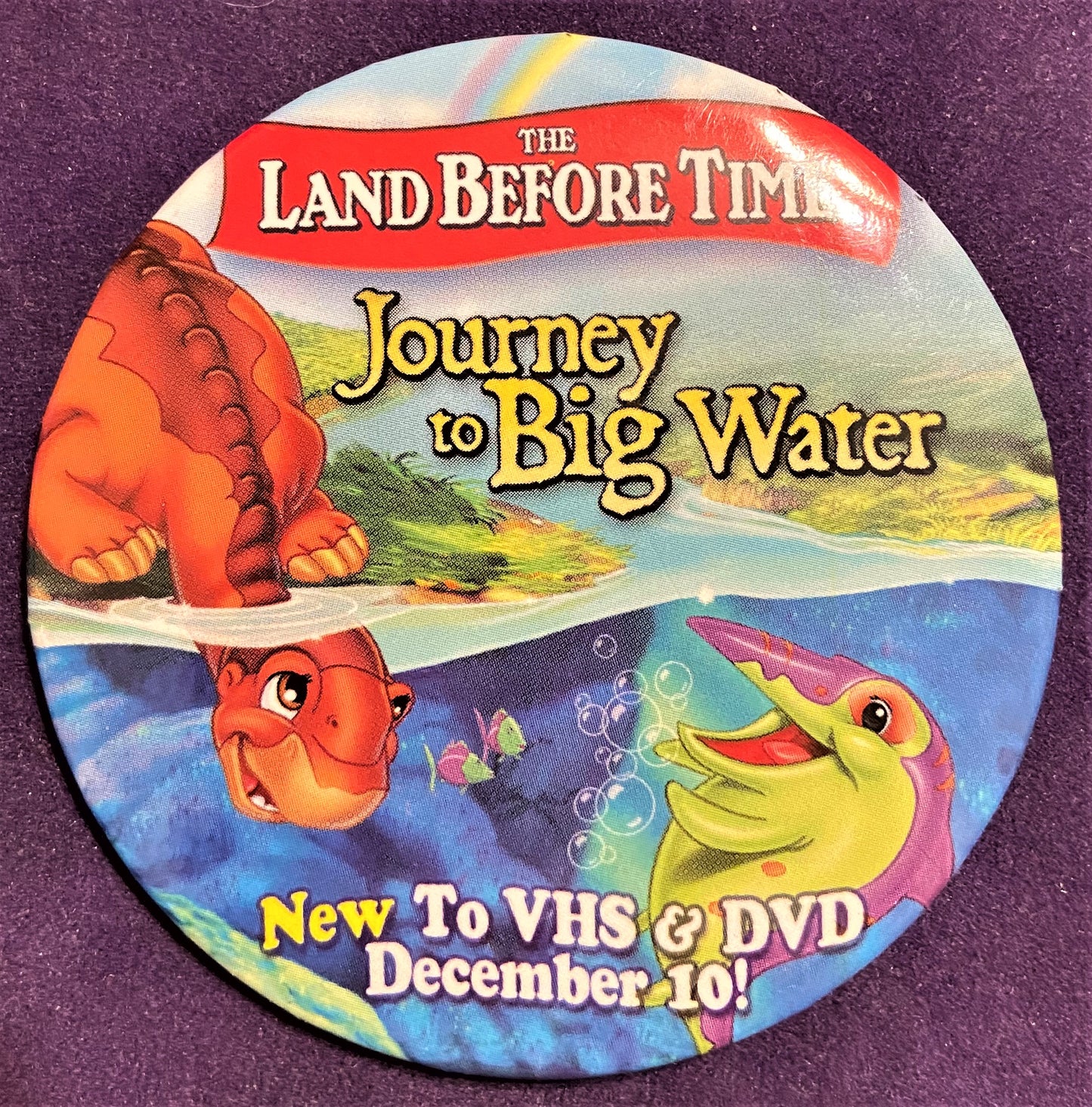 Walmart Button - 3" x 3" - Land Before Time Journey To Big Water - W017