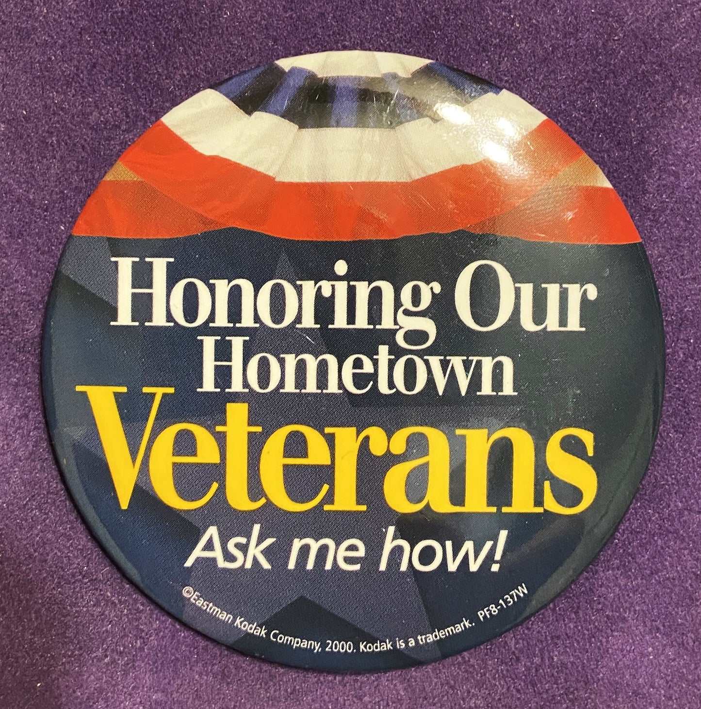 Walmart Button - 3" x 3" - Honoring Our Hometown Veterans - W032