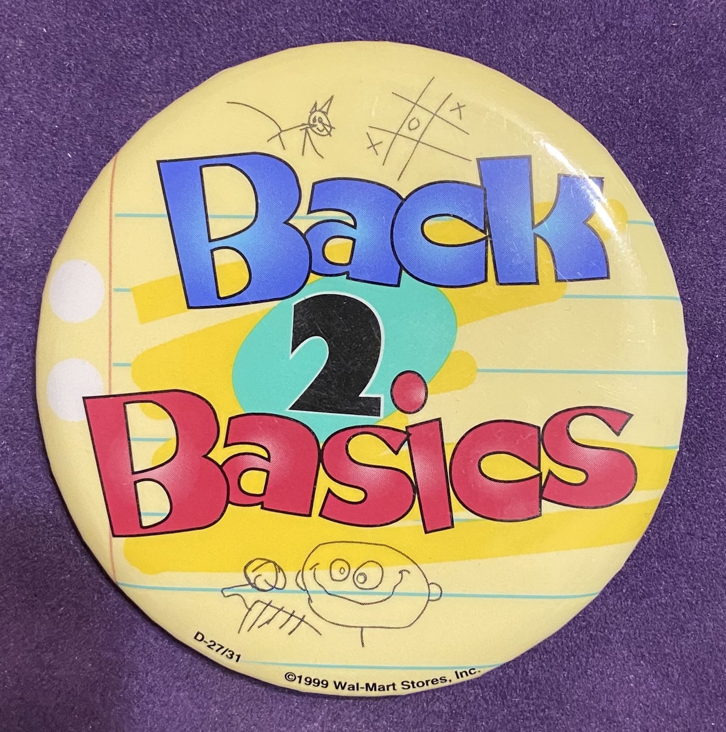 Walmart Button - 3" x 3" - Back 2 Basics - W037