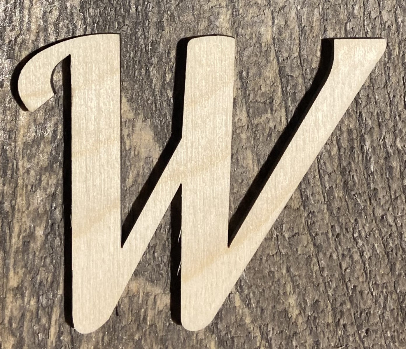 Unfinished 1/8" Plywood Letter - 2" Tall - A-Z - Font #03