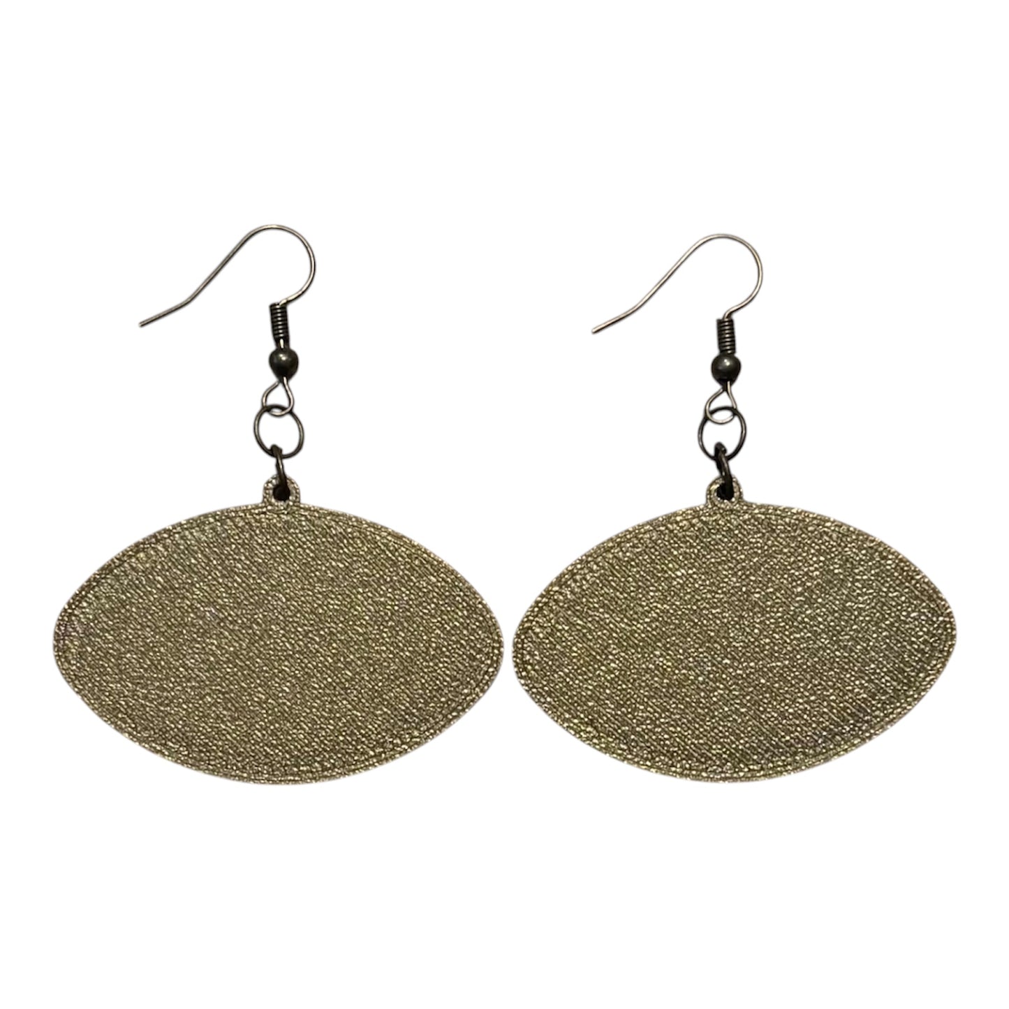 3D Printed Earrings - 1.2" x 1.75" Saints - Black over Bronze