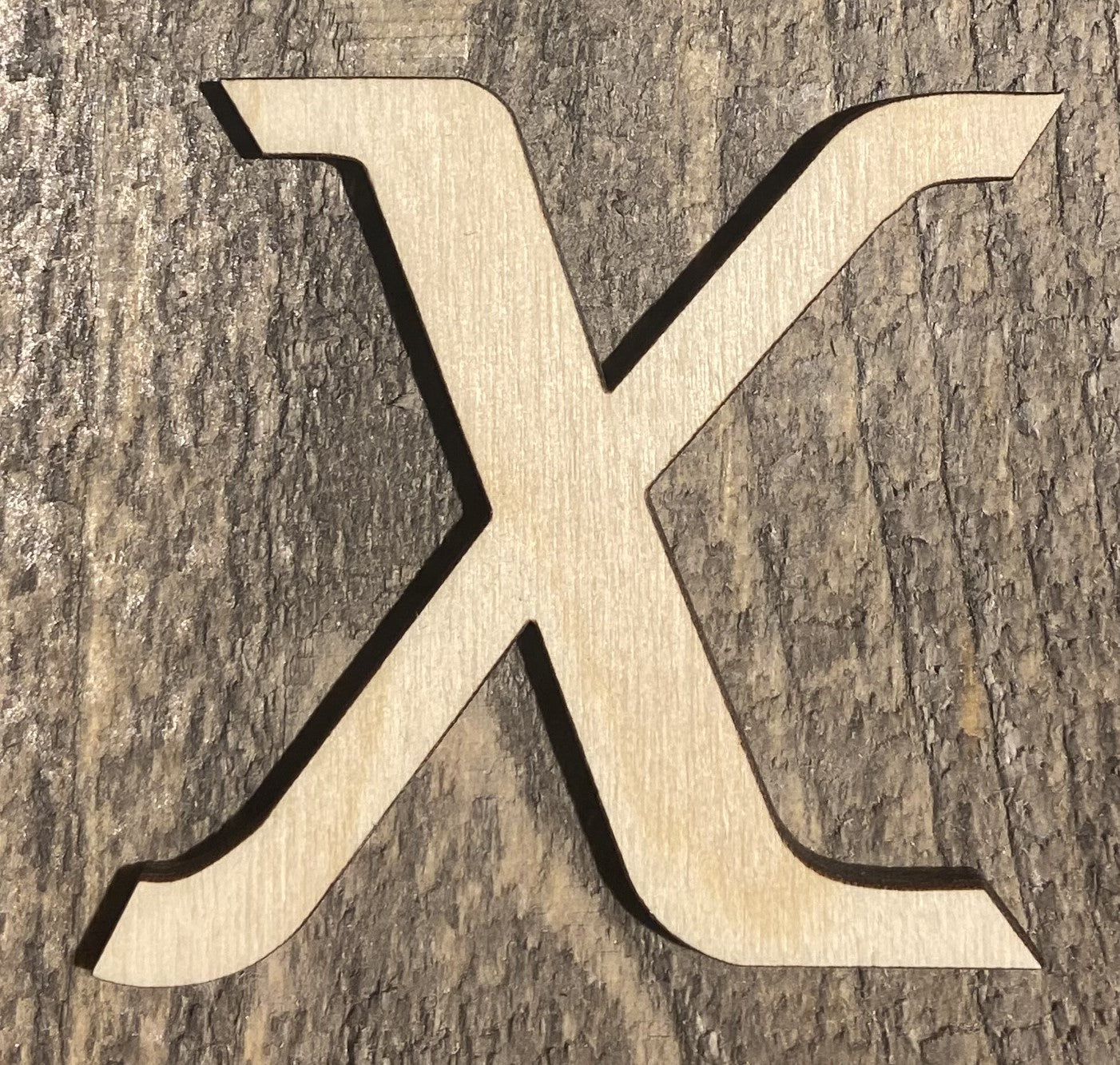 Unfinished 1/8" Plywood Letter - 2" Tall - A-Z - Font #03