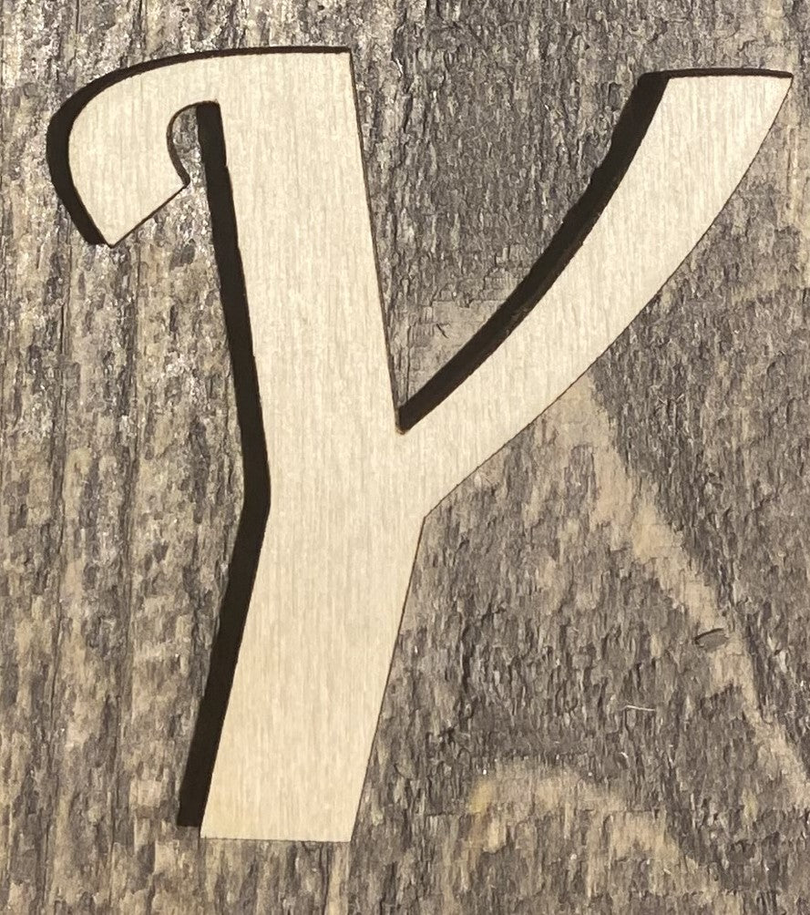 Unfinished 1/8" Plywood Letter - 2" Tall - A-Z - Font #03