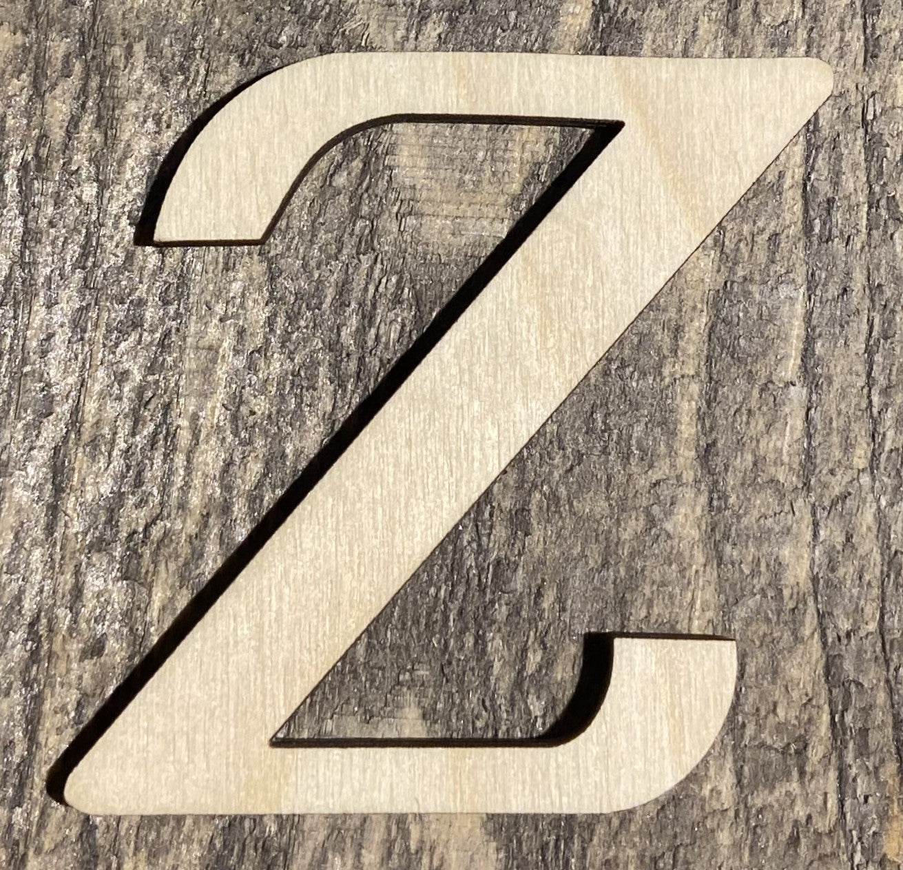 Unfinished 1/8" Plywood Letter - 2" Tall - A-Z - Font #03