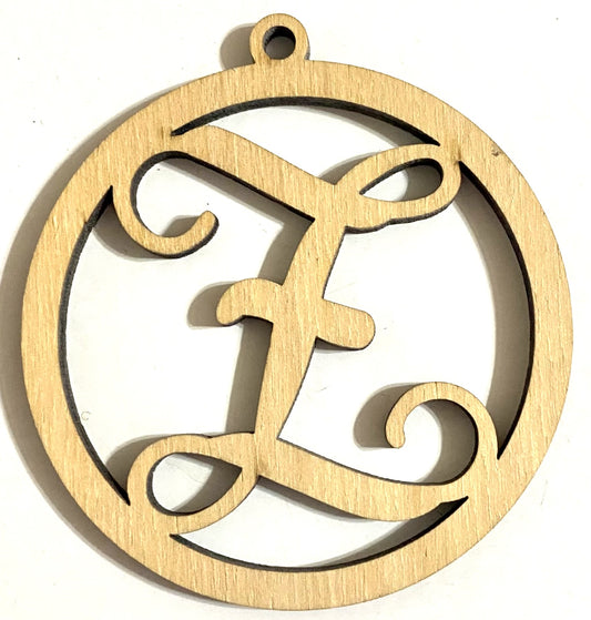 Ready to Paint Shape - 1/8" Birch - Monogram Ornament "Z" S130