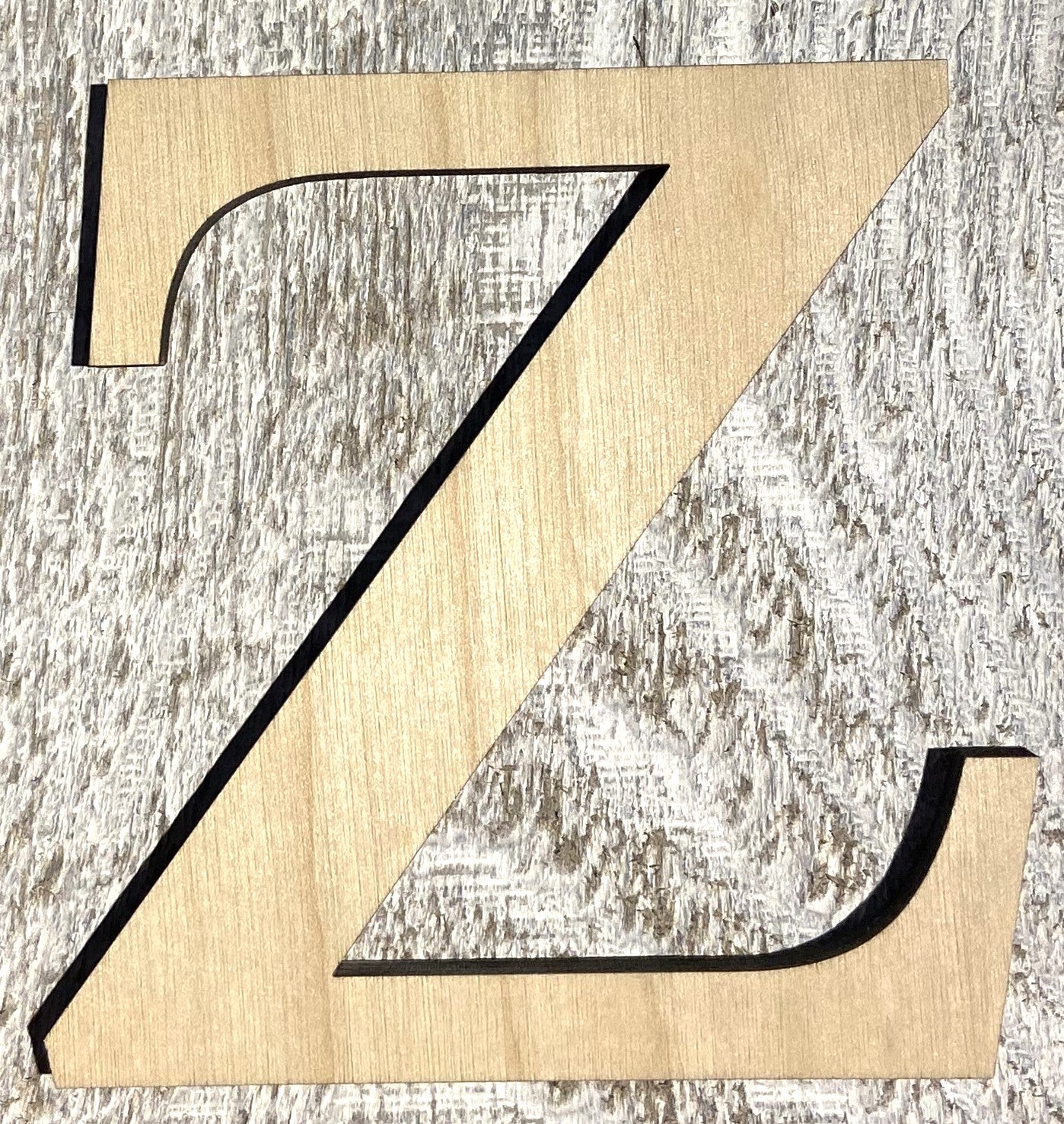 Unfinished 1/8" Plywood Greek Letter - 2" Tall - Font #02